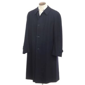 Canali Navy Blue Full Length Cashmere Wool Blend Overcoat Coat Sz50 US40R